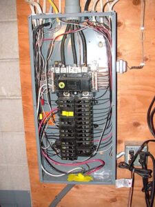 Residential Electrical Panel Checking an electrical panel in a home in Portland OR